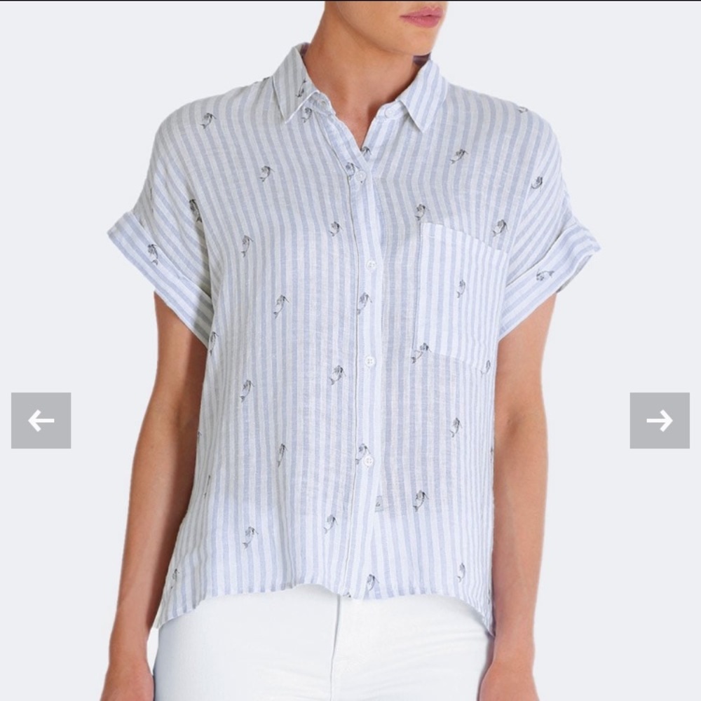 Rails button up blouse